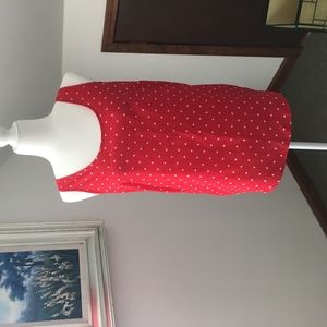 Red Tank with White Polka Dots
